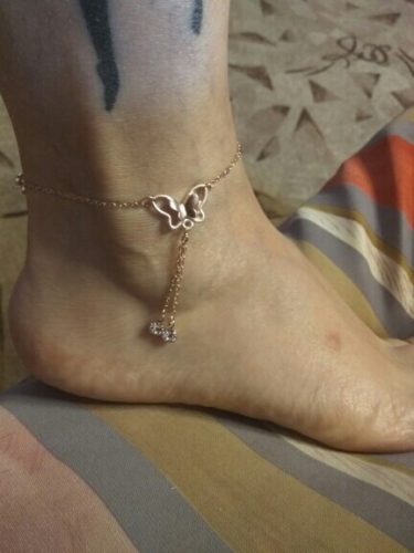 Gold Butterfly Anklets  Rhinestone Design photo review