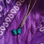 Blue Butterfly Necklace For Memorial Your Loved photo review