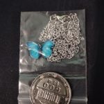 Blue Butterfly Necklace For Memorial Your Loved photo review