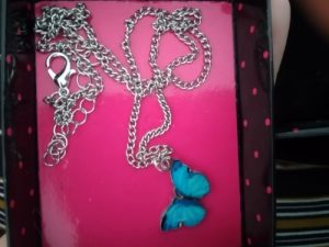 Blue Butterfly Necklace For Memorial Your Loved photo review
