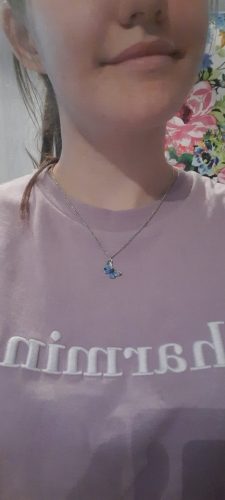Blue Butterfly Necklace For Memorial Your Loved photo review