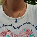 Blue Butterfly Necklace For Memorial Your Loved photo review