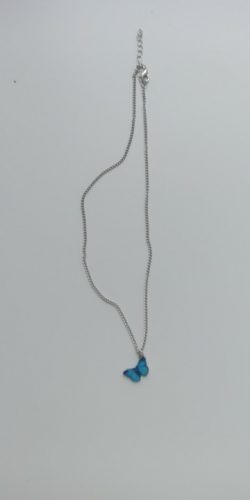 Blue Butterfly Necklace For Memorial Your Loved photo review