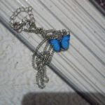 Blue Butterfly Necklace For Memorial Your Loved photo review