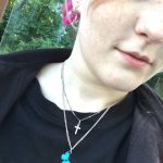 Blue Butterfly Necklace For Memorial Your Loved photo review