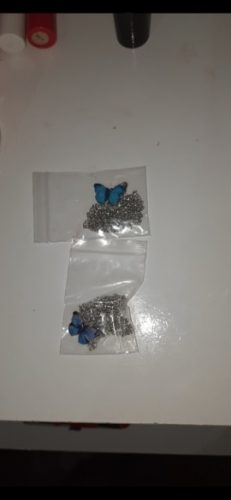 Blue Butterfly Necklace For Memorial Your Loved photo review