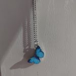 Blue Butterfly Necklace For Memorial Your Loved photo review