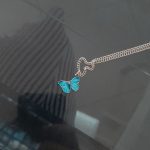 Blue Butterfly Necklace For Memorial Your Loved photo review