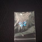 Blue Butterfly Necklace For Memorial Your Loved photo review