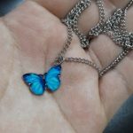 Blue Butterfly Necklace For Memorial Your Loved photo review