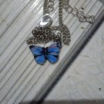 Blue Butterfly Necklace For Memorial Your Loved photo review