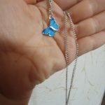 Blue Butterfly Necklace For Memorial Your Loved photo review