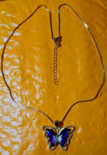 Crystal Zircon  Butterfly Pendant photo review