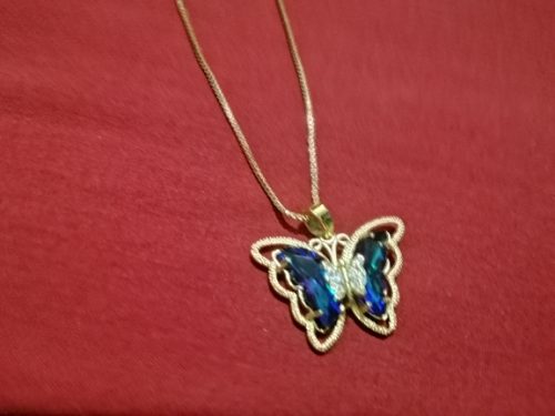 Crystal Zircon  Butterfly Pendant photo review