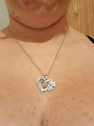 Vintage Butterfly Love Heart Necklace photo review