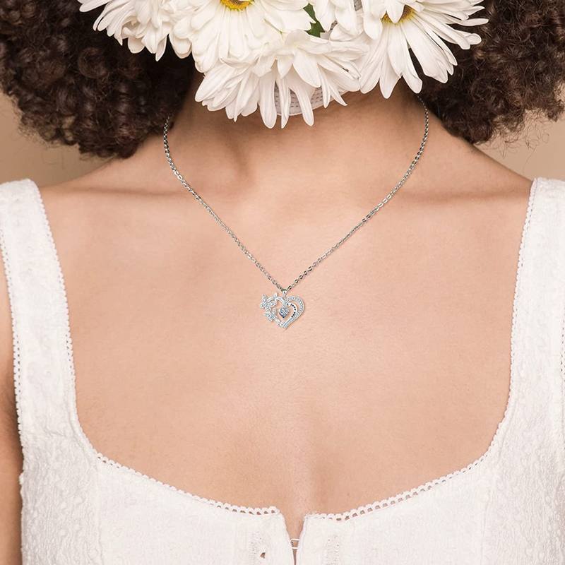 white butterfly necklace