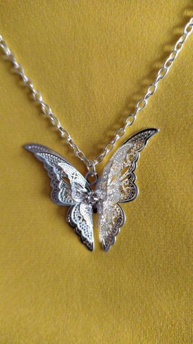 Lovely Women White Butterfly Necklace photo review