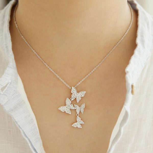 4 butterfly necklace