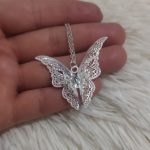 Lovely Women White Butterfly Necklace photo review