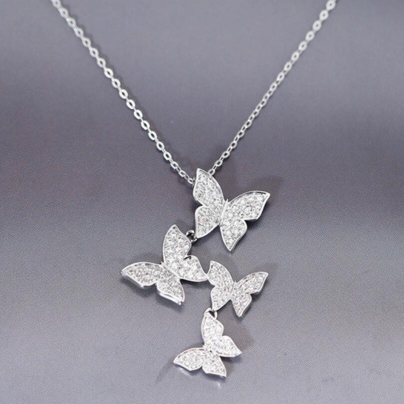 Charming Four Butterfly Pendant Necklaces For Women