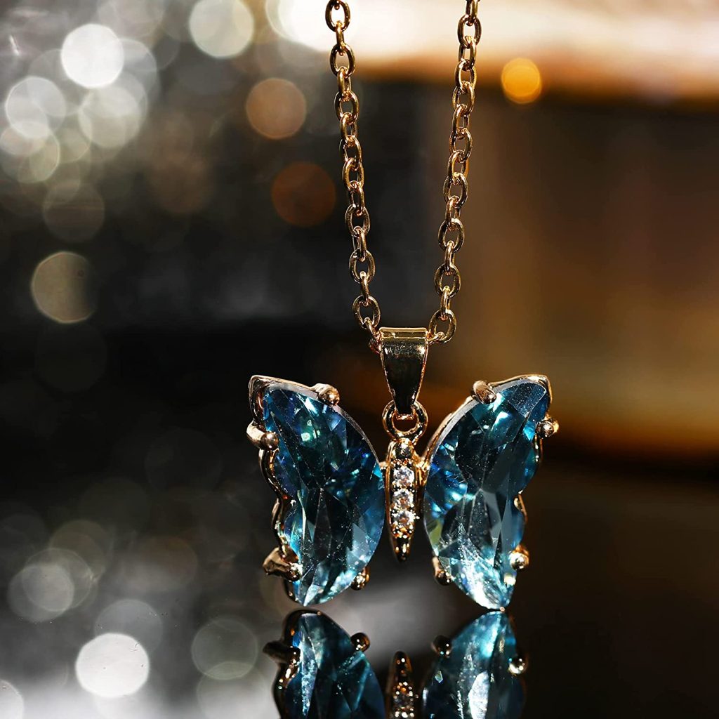 Enchanted Crystal Butterfly Necklace – Vivanya Fashion