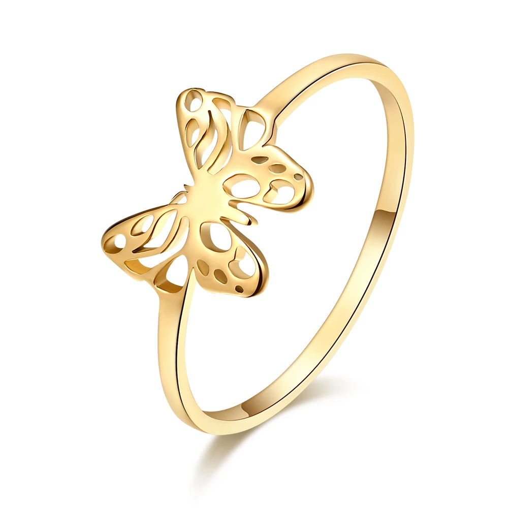 Luxury Cutout Exquisite Butterfly Gold Ring