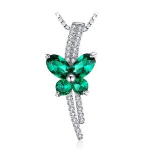 emerald butterfly necklace