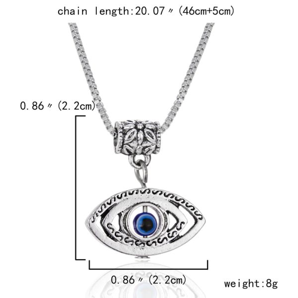 dimension of Evil Eye Butterfly Necklace