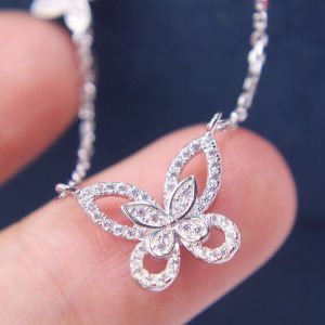 Cute Exquisite White Butterfly Choker Necklace
