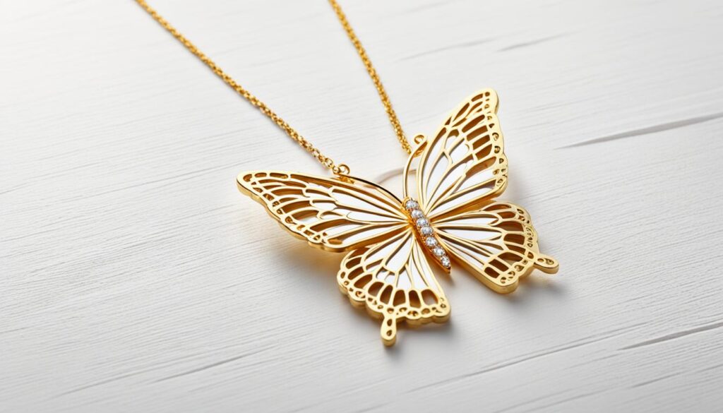 golden butterfly necklace