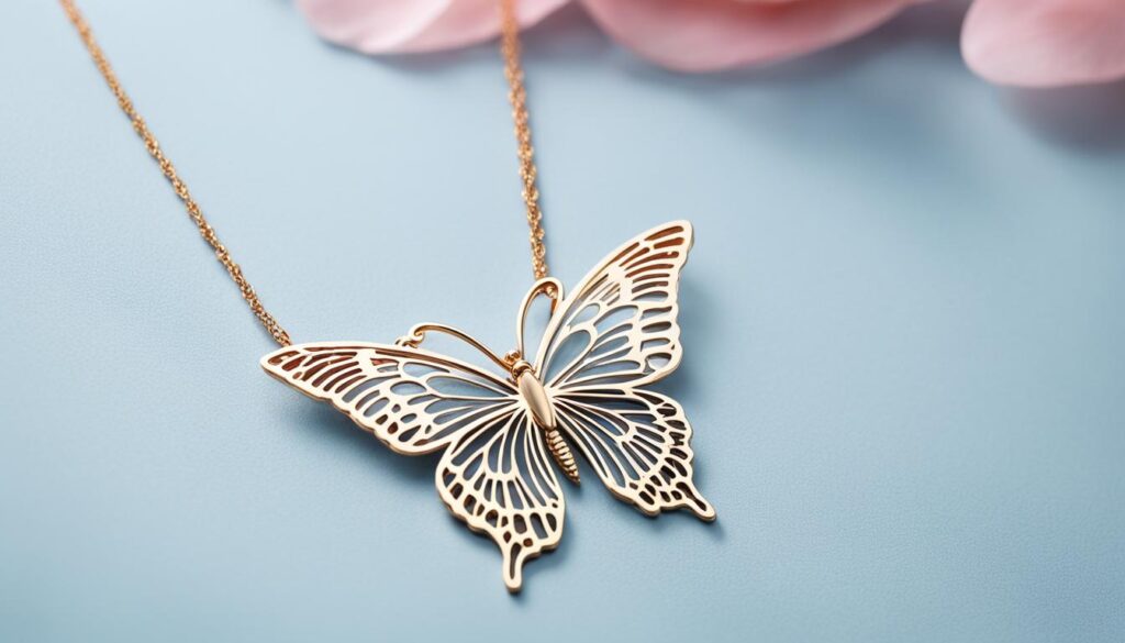 half butterfly necklace