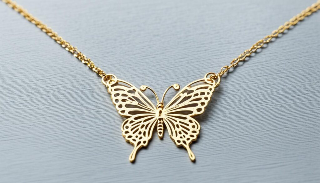 small butterfly necklace